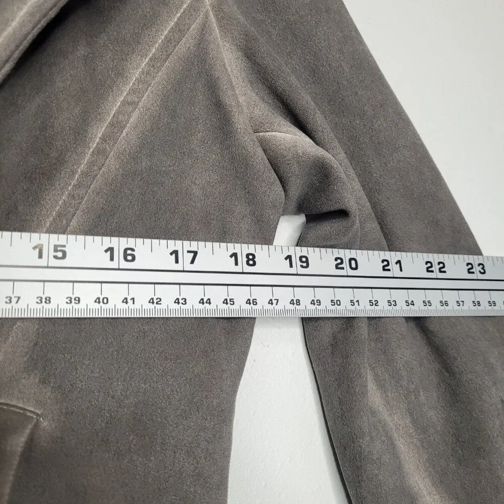 Shinestar gray brown moto side zip grunge going out drop jacket size medium